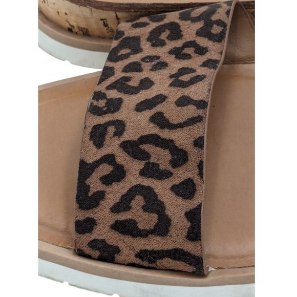 Women's A New Day Sandals Cheetah Print Slides Jaguar Leopard Animal Sz 9.5 - Picture 4 of 8